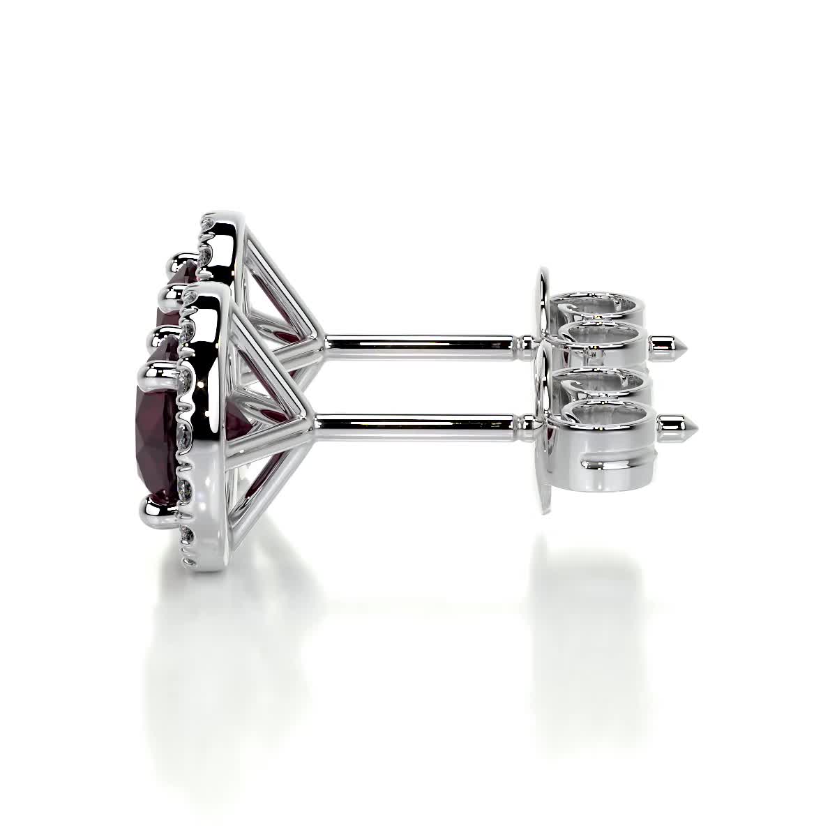 Erica Gemstones & Diamonds Earrings (2.30 Carat) - 14K White Gold