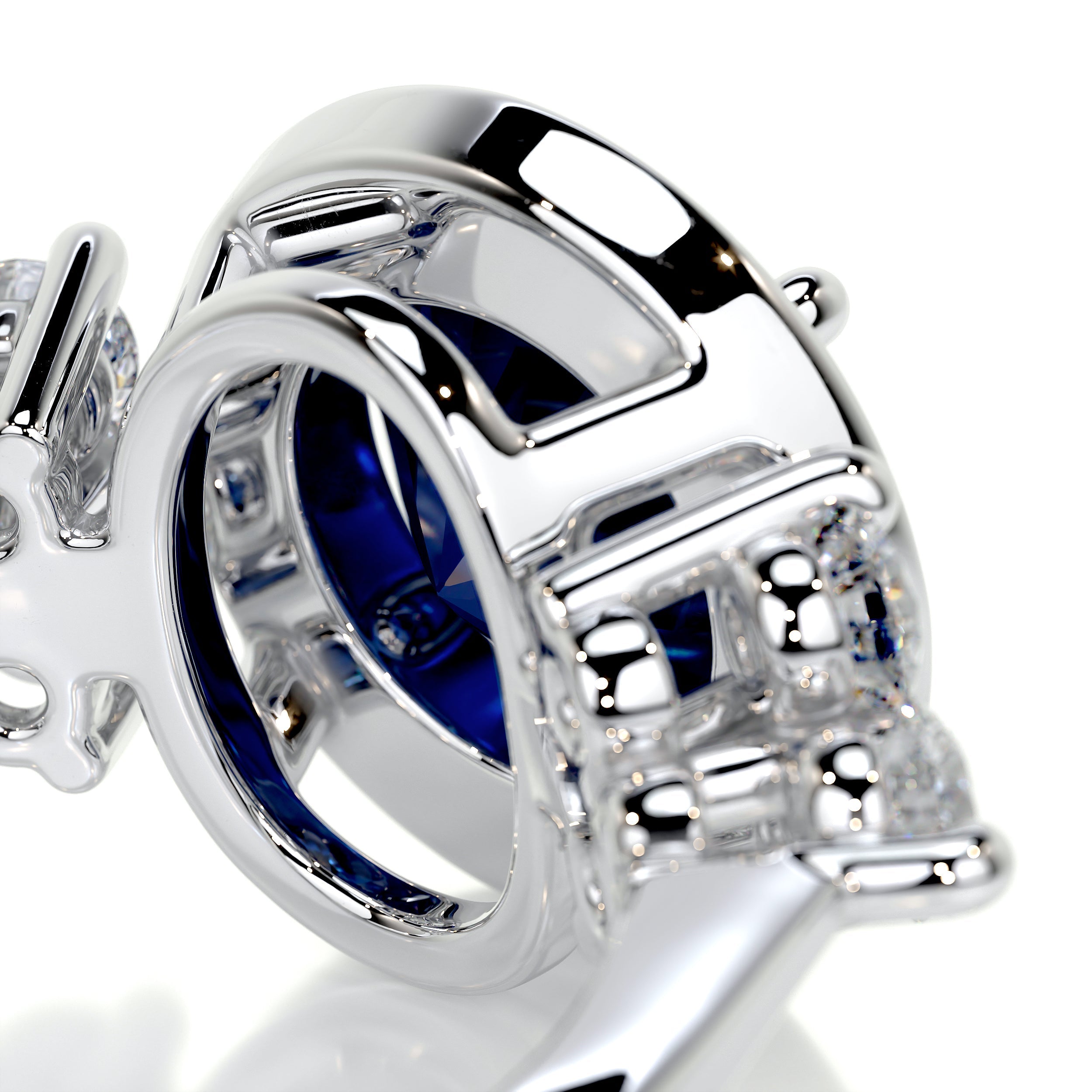 Ivy Gemstone & Diamonds Ring (2 Carat) -14K White Gold