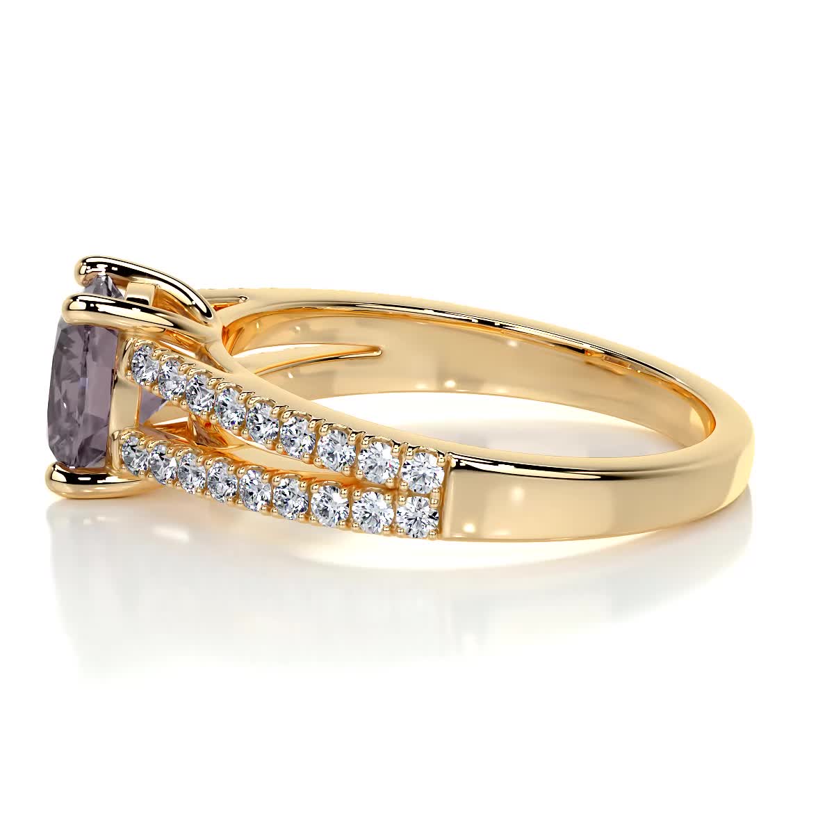 Sadie Gemstone & Diamonds Ring (2.05 Carat) -18K Yellow Gold