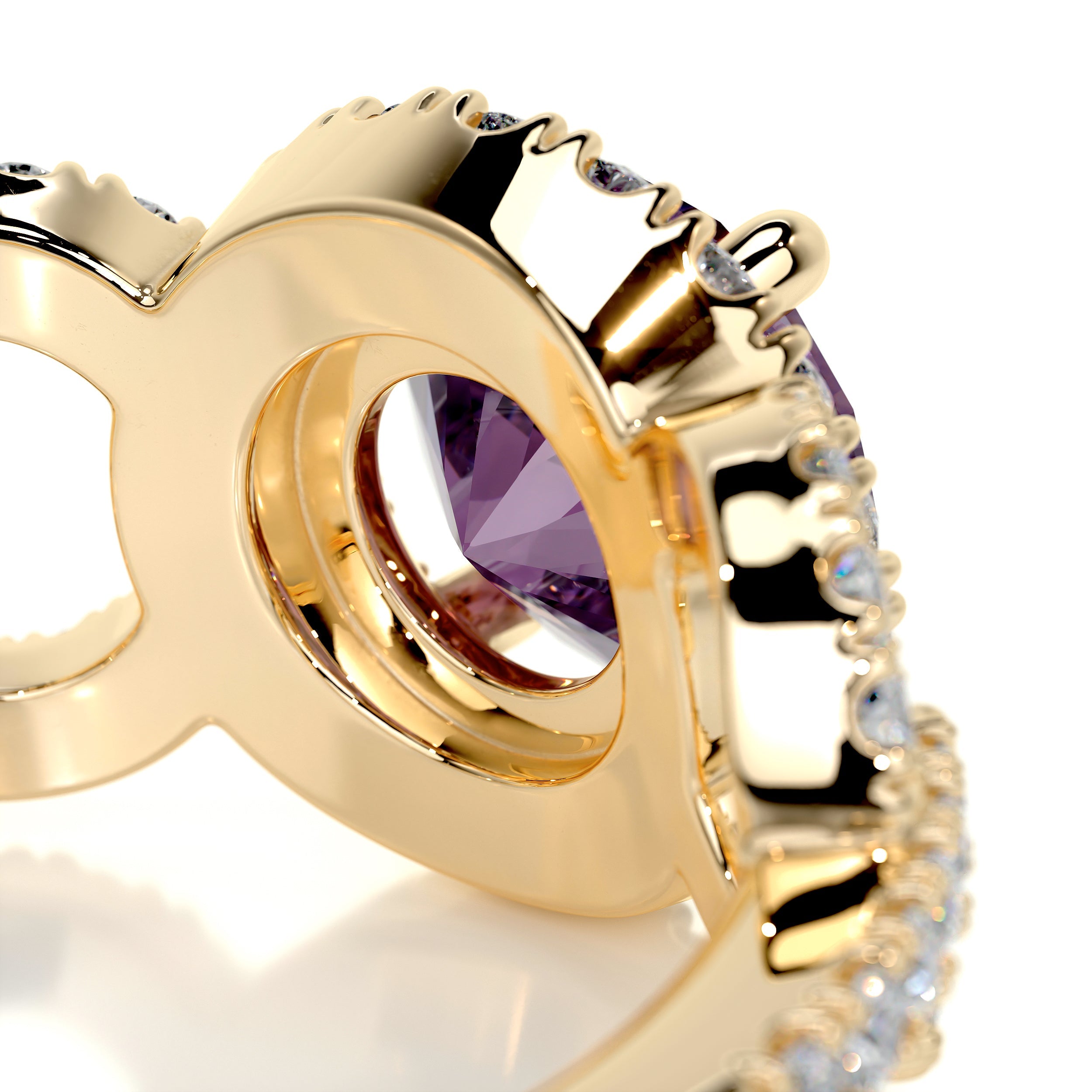 Elize Gemstone & Diamonds Ring (1.30 Carat) -18K Yellow Gold