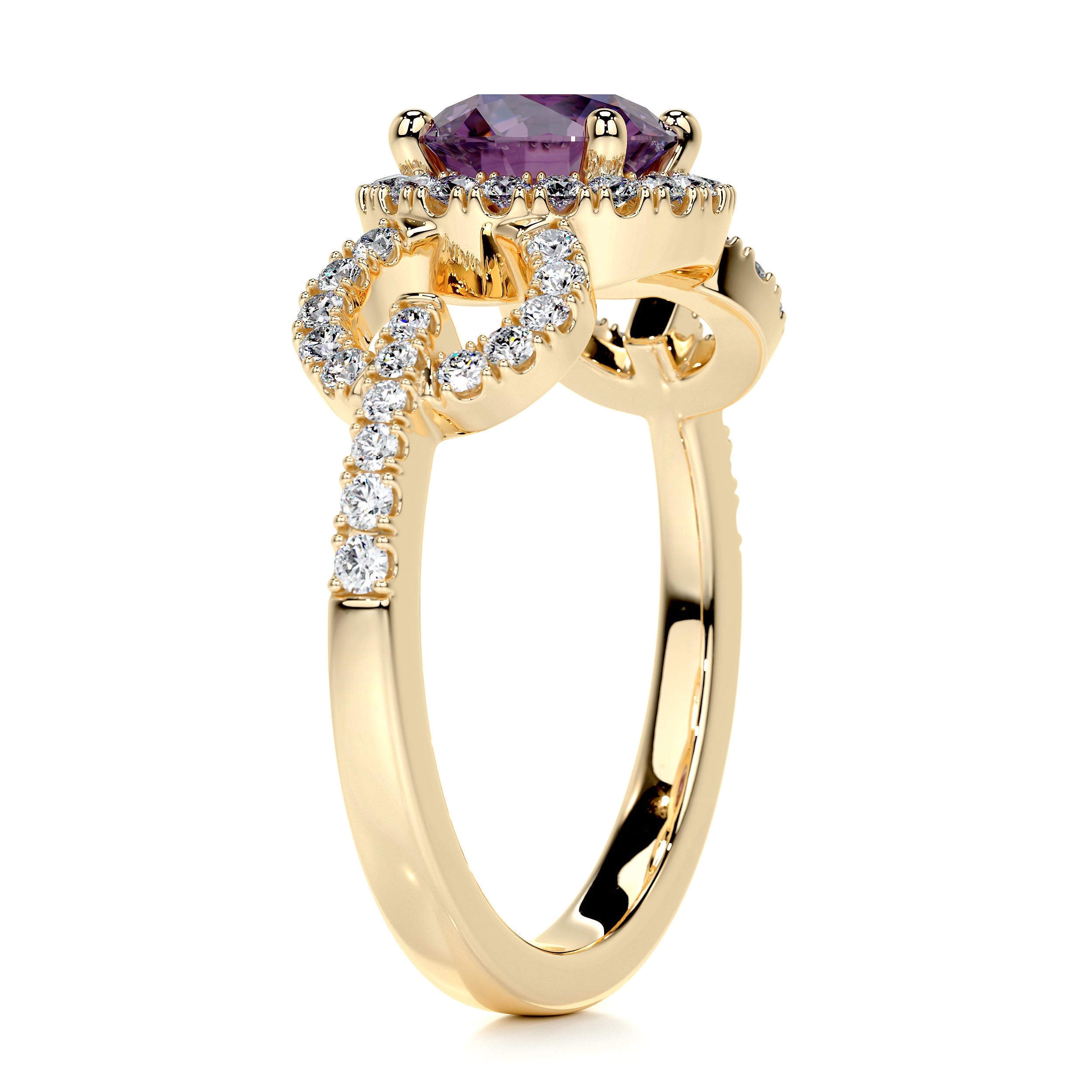 Elize Gemstone & Diamonds Ring (1.30 Carat) -18K Yellow Gold