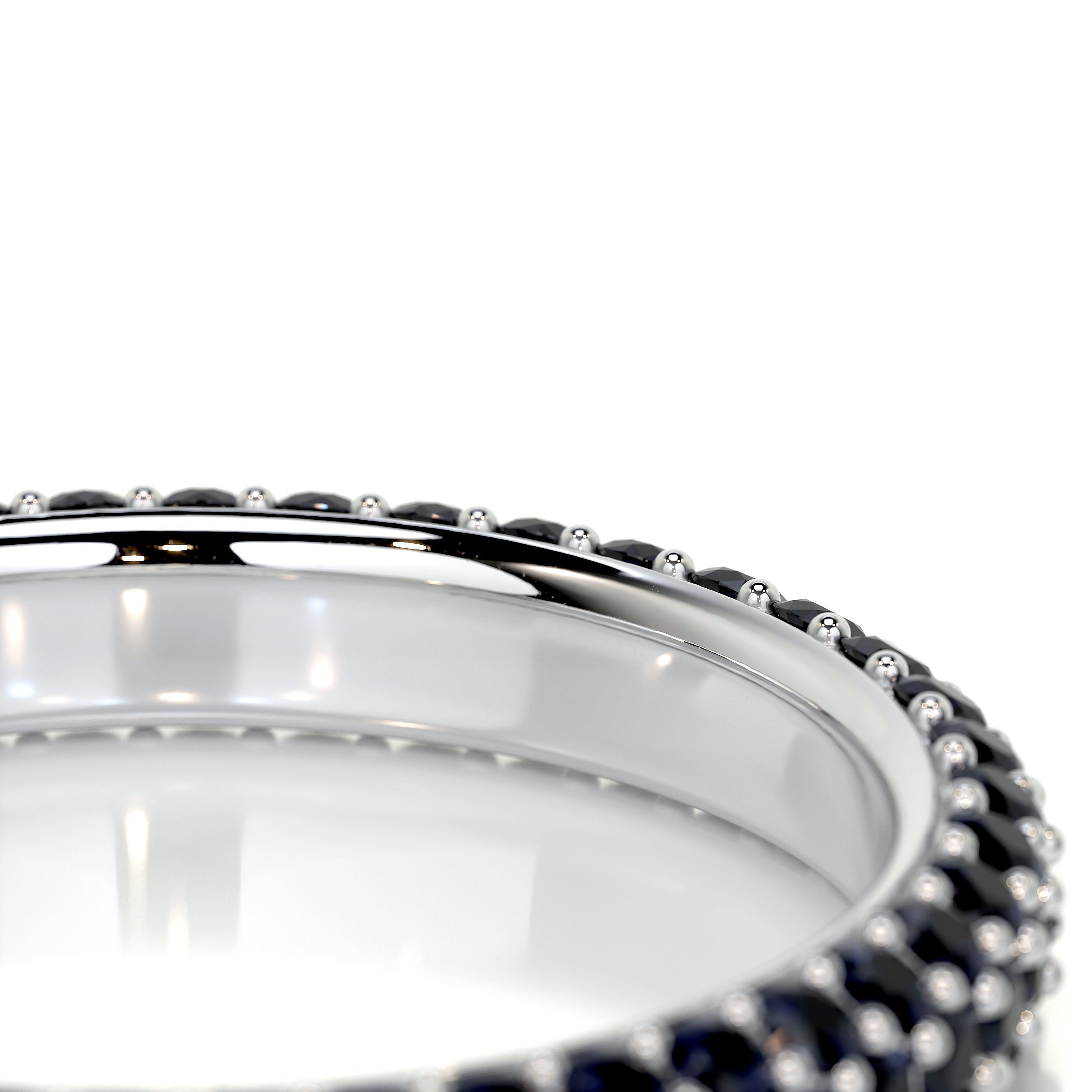 Emma Blue Gemstone Wedding Ring (1.25 Carat) -14K White Gold