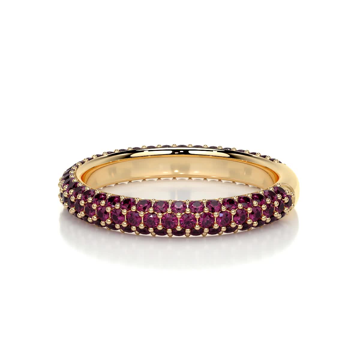 Emma Red Gemstone Wedding Ring (1.25 Carat) -18K Yellow Gold