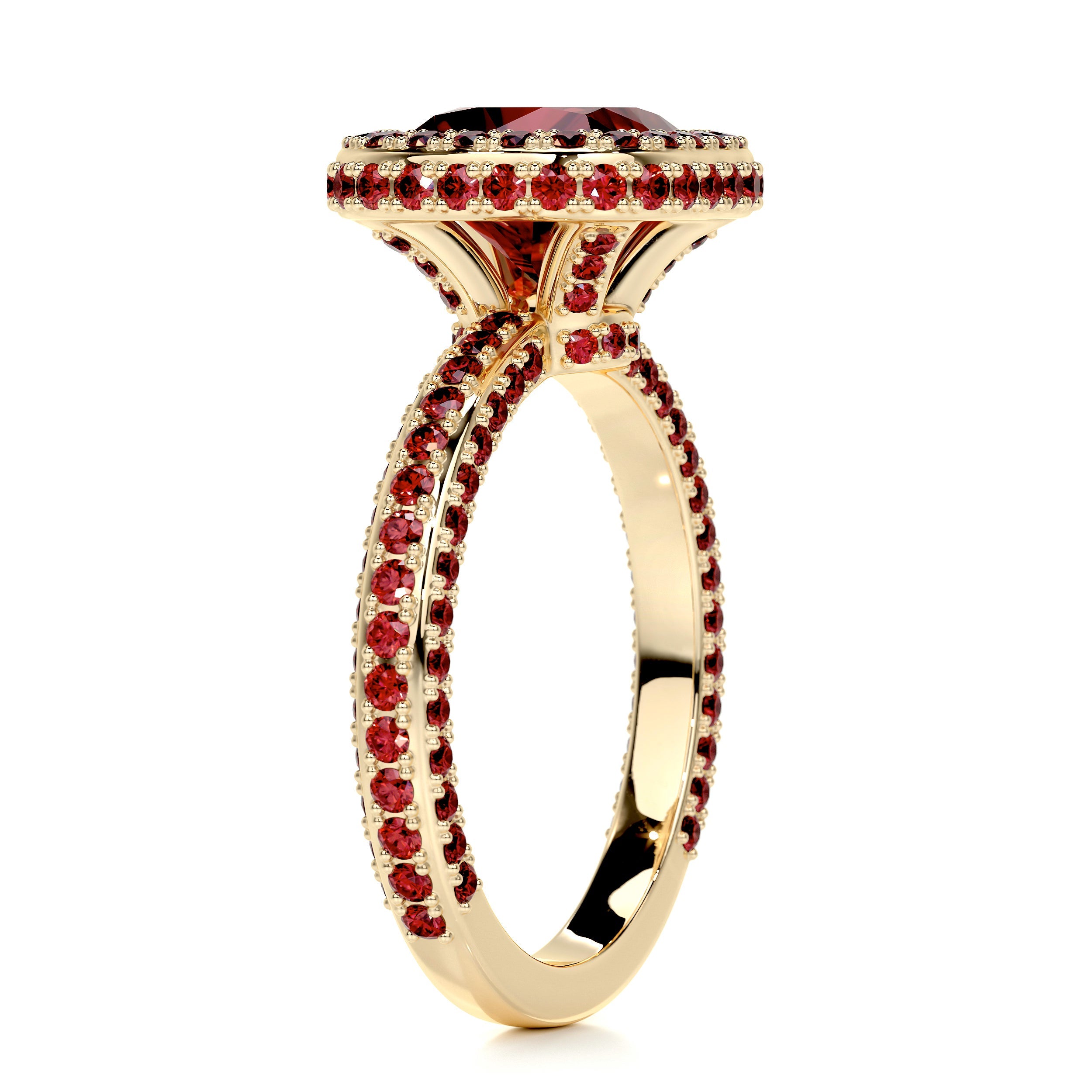 Kim Gemstone Ring (4 Carat) -18K Yellow Gold