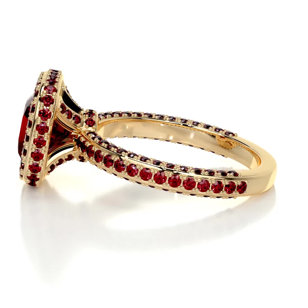 Kim Gemstone Ring (4 Carat) -18K Yellow Gold