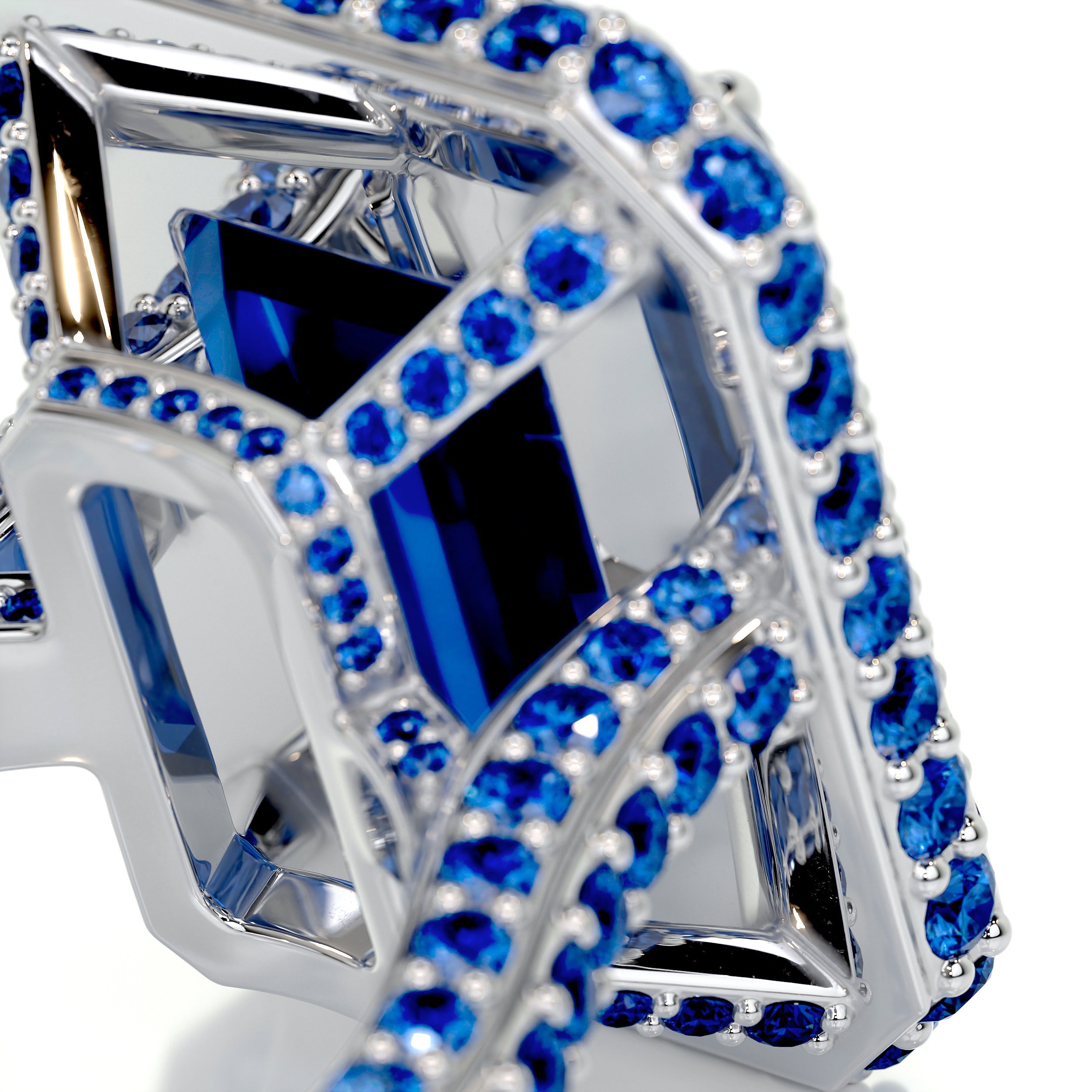 Mackenzie Gemstone Ring (12 Carat) -14K White Gold