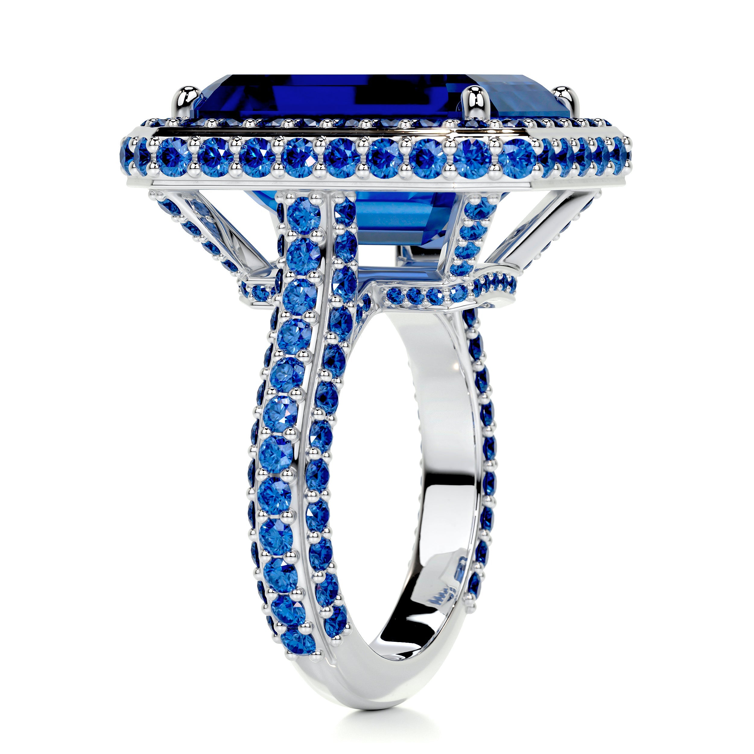 Mackenzie Gemstone Ring (12 Carat) -14K White Gold