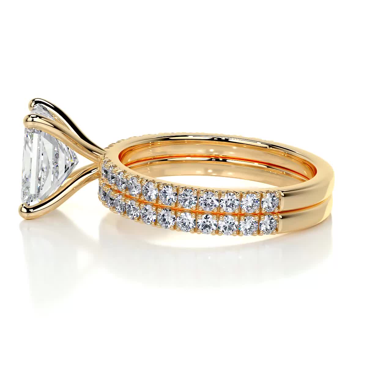 Audrey Diamond Bridal Set -18K Yellow Gold
