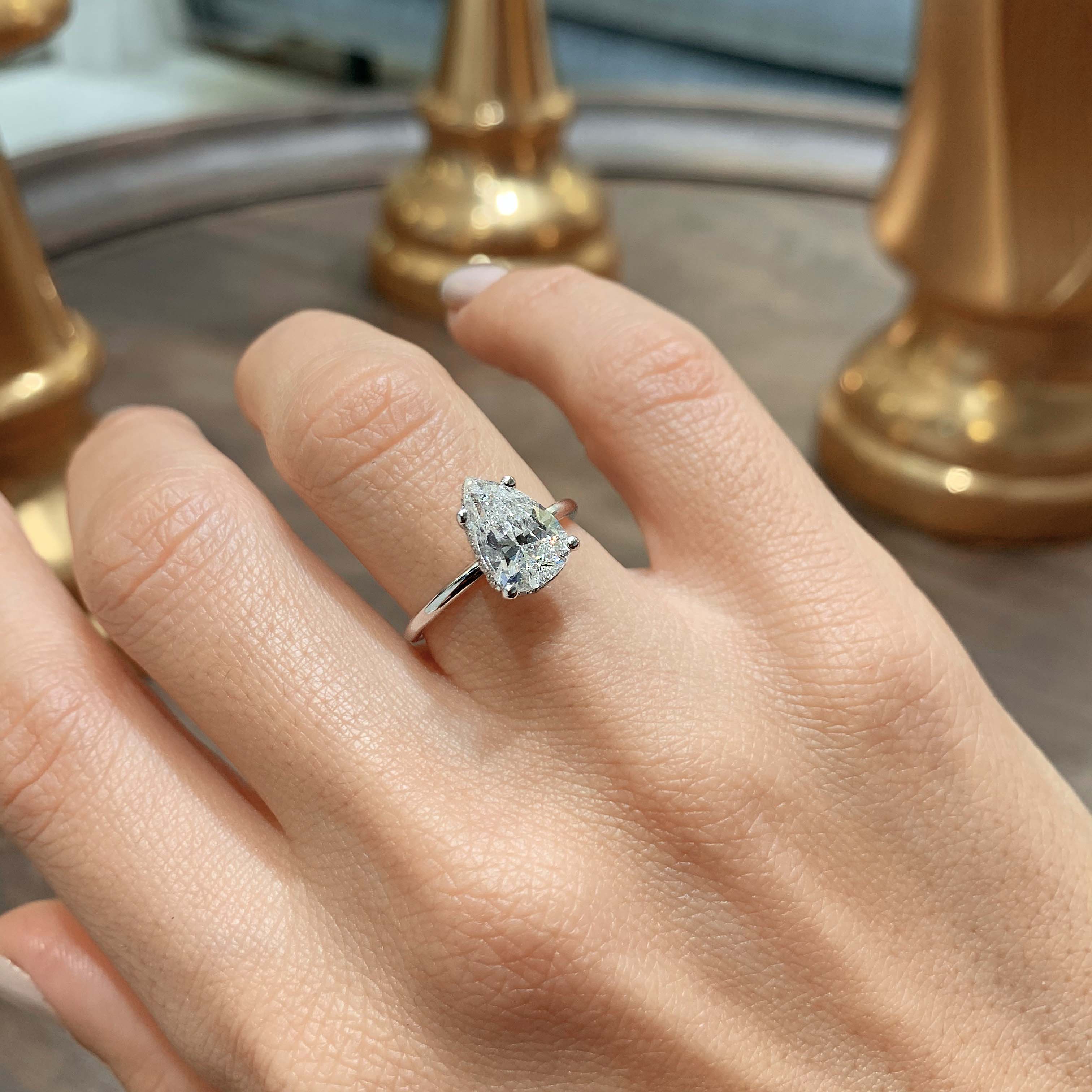 Willow Lab Grown Diamond Ring -14K White Gold