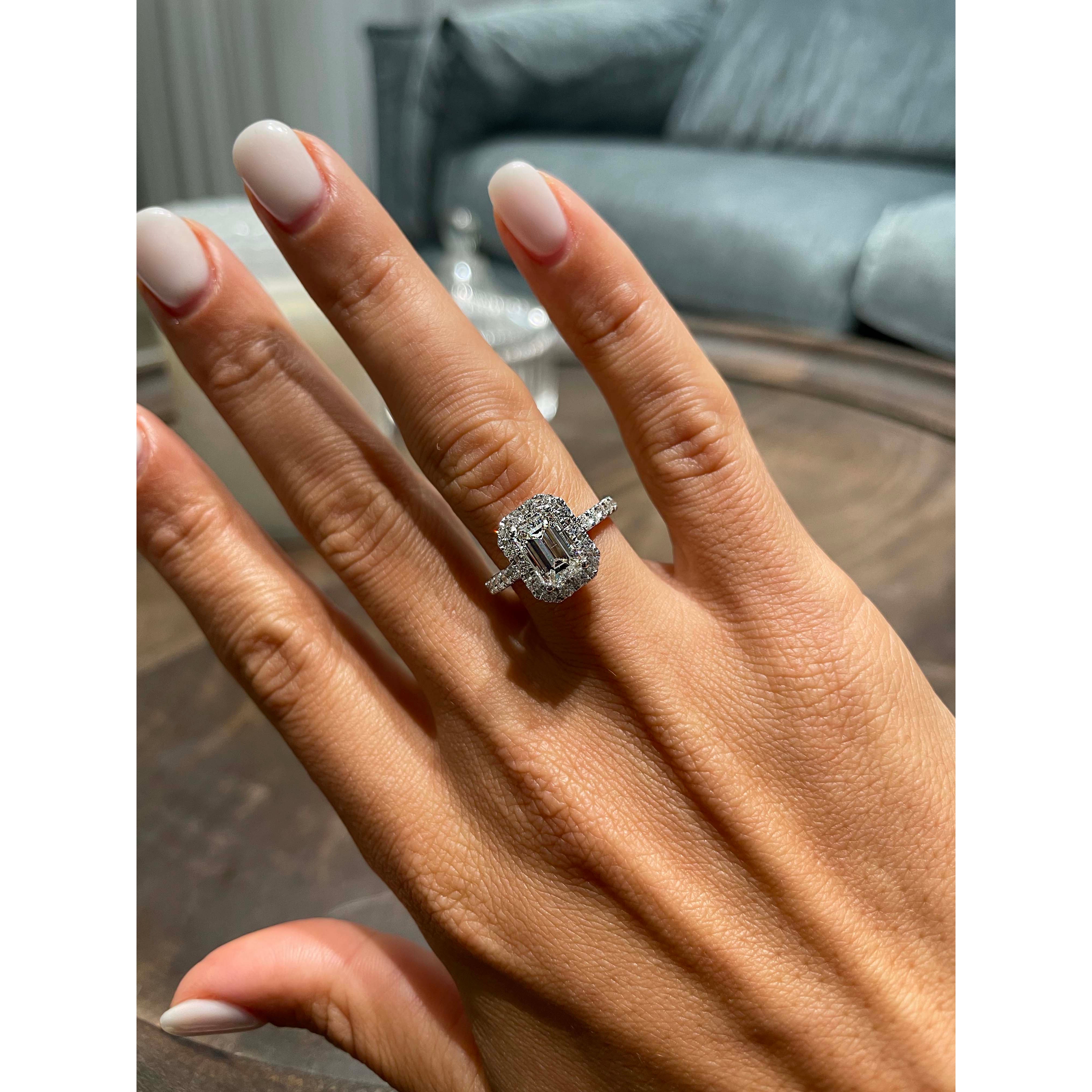 Zoey Diamond Engagement Ring -14K White Gold
