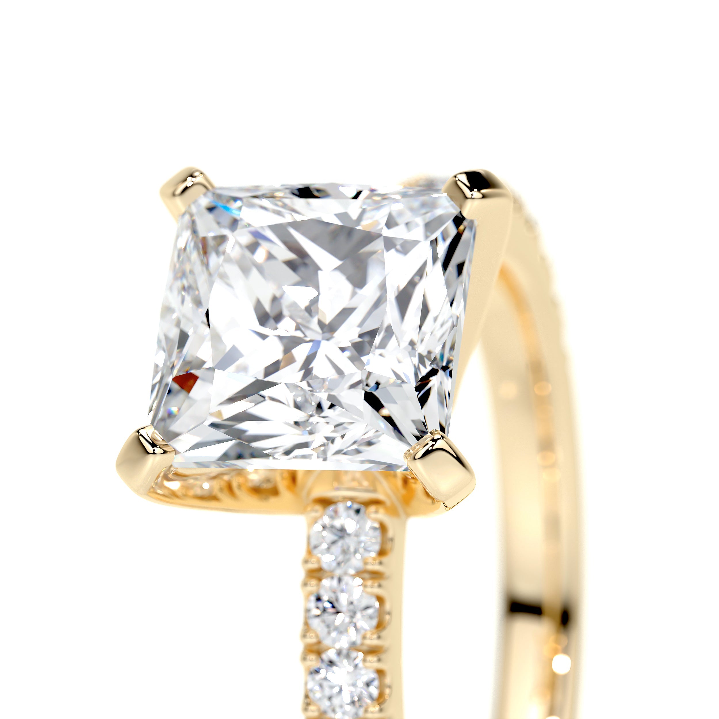 Stephanie Lab Grown Diamond Ring -18K Yellow Gold