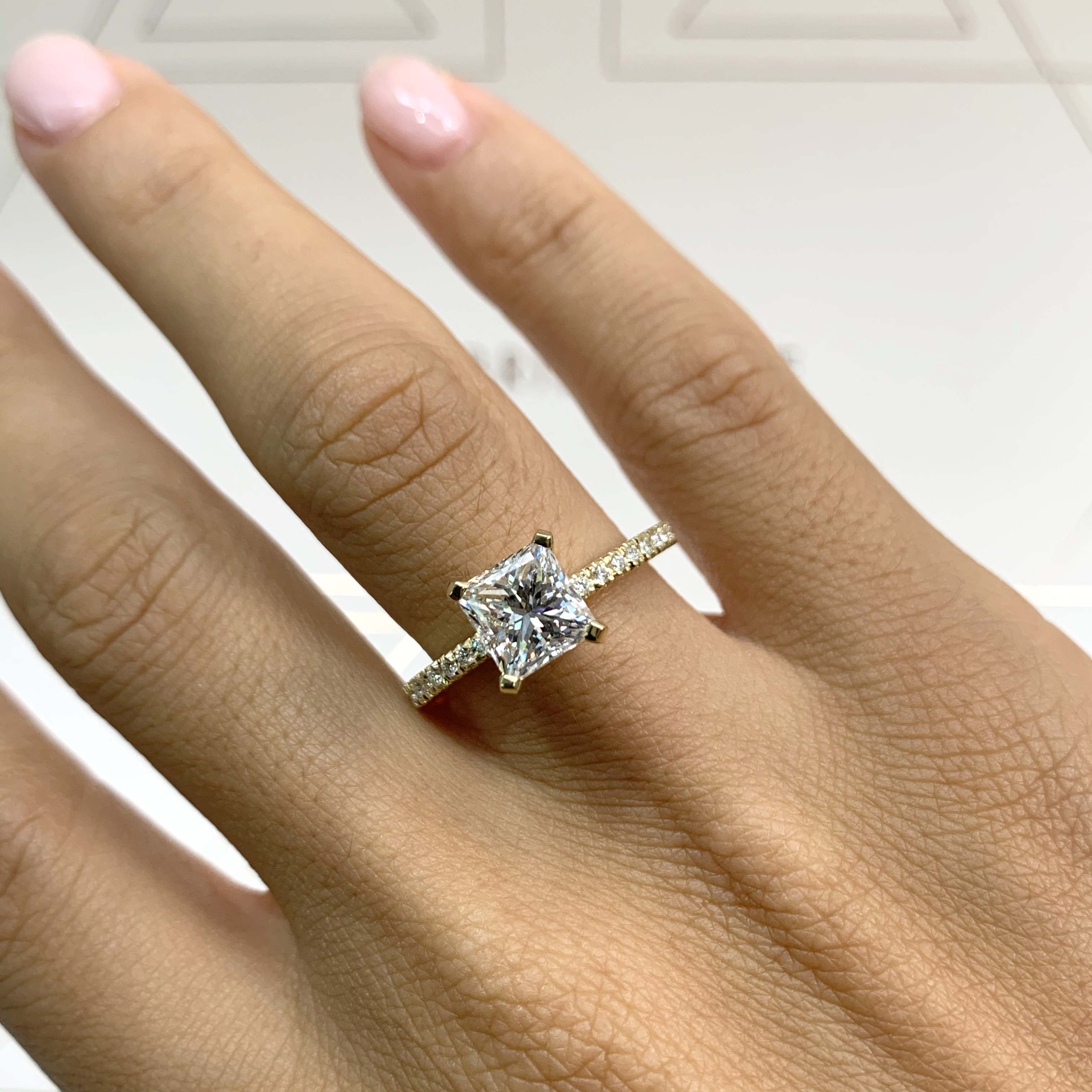 Stephanie Lab Grown Diamond Ring -18K Yellow Gold