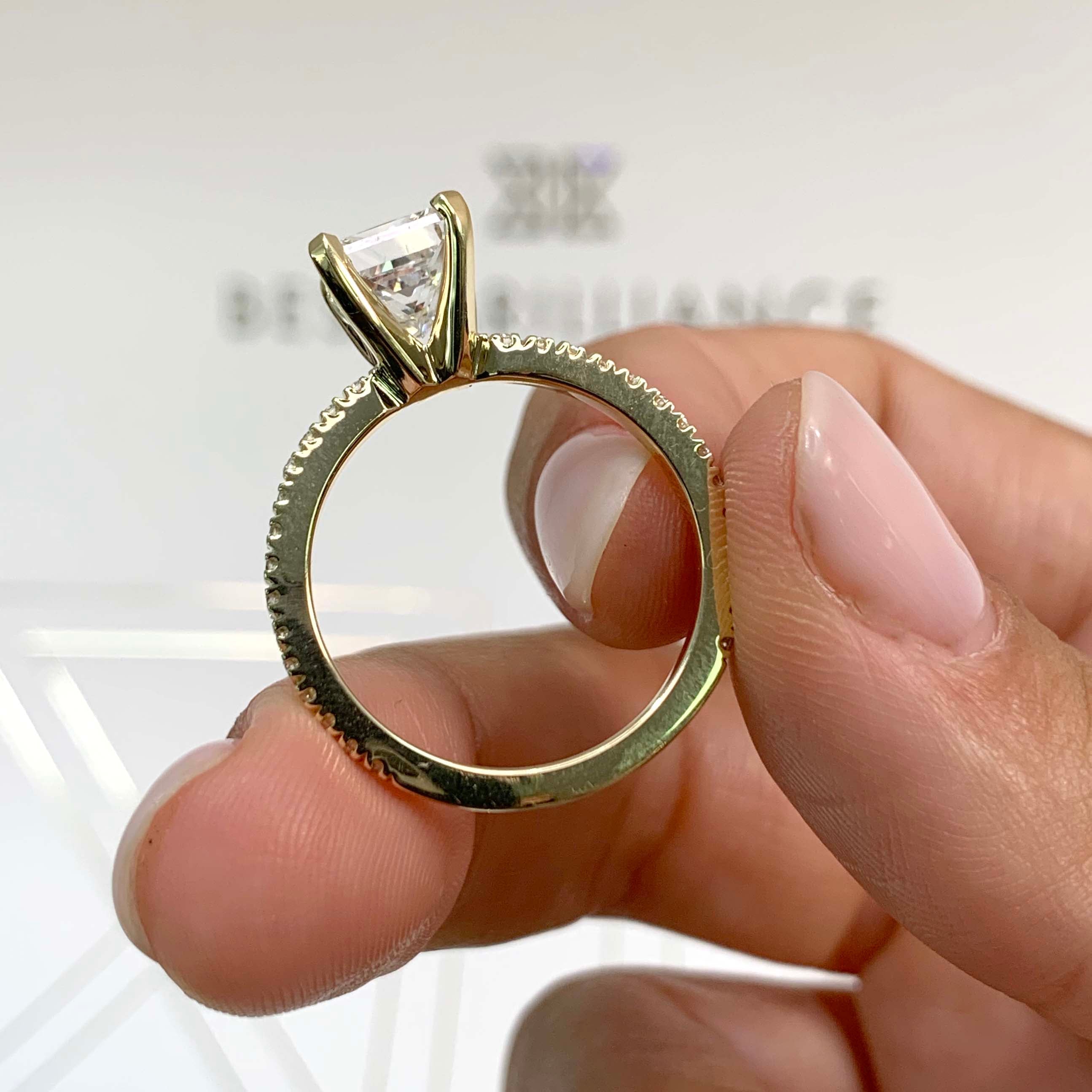 Stephanie Lab Grown Diamond Ring -18K Yellow Gold