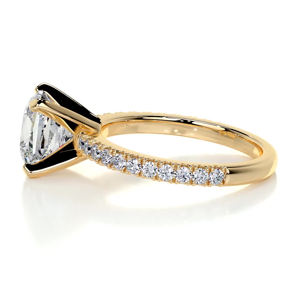 Stephanie Lab Grown Diamond Ring -18K Yellow Gold