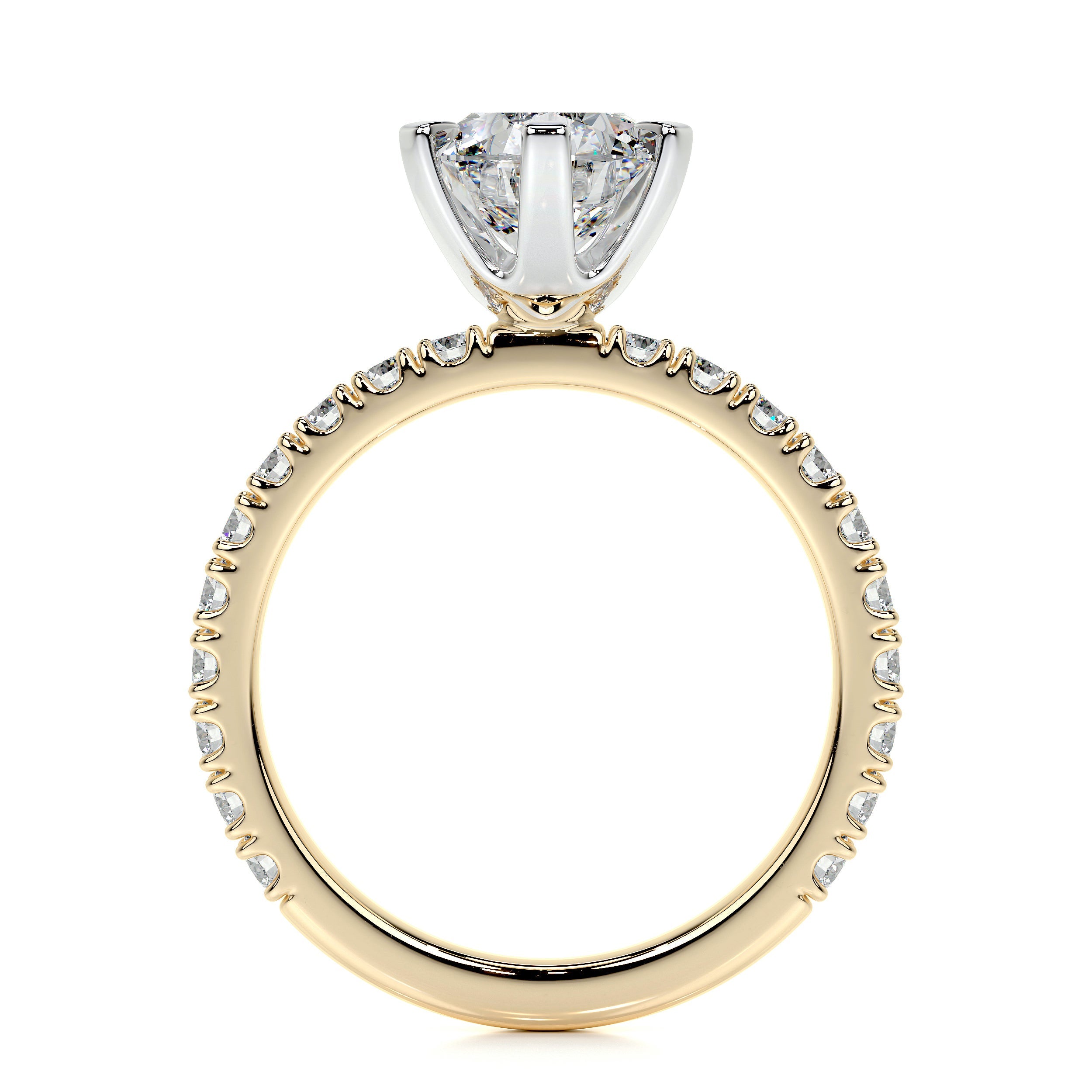 Veronica Lab Grown Diamond Ring -18K Yellow Gold