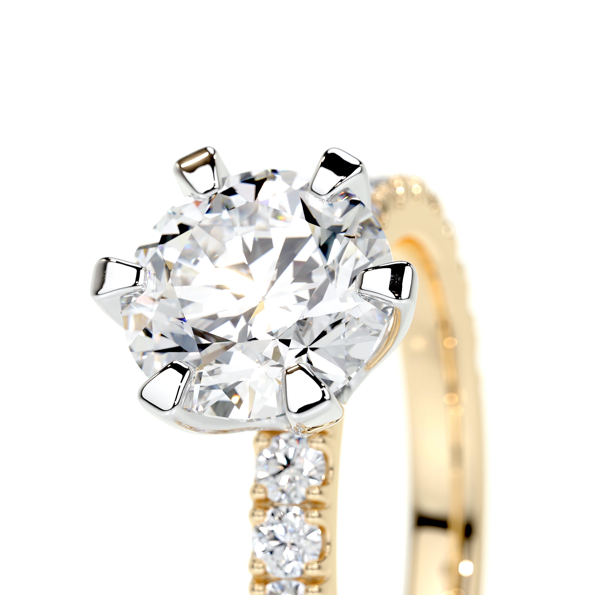 Veronica Lab Grown Diamond Ring -18K Yellow Gold