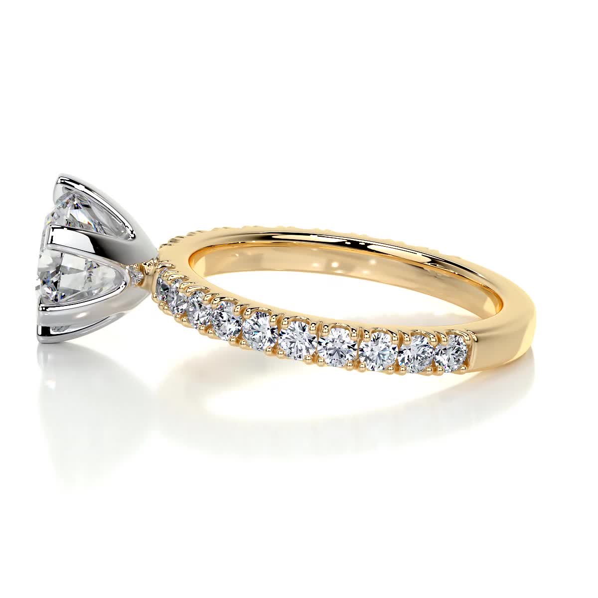 Veronica Lab Grown Diamond Ring -18K Yellow Gold