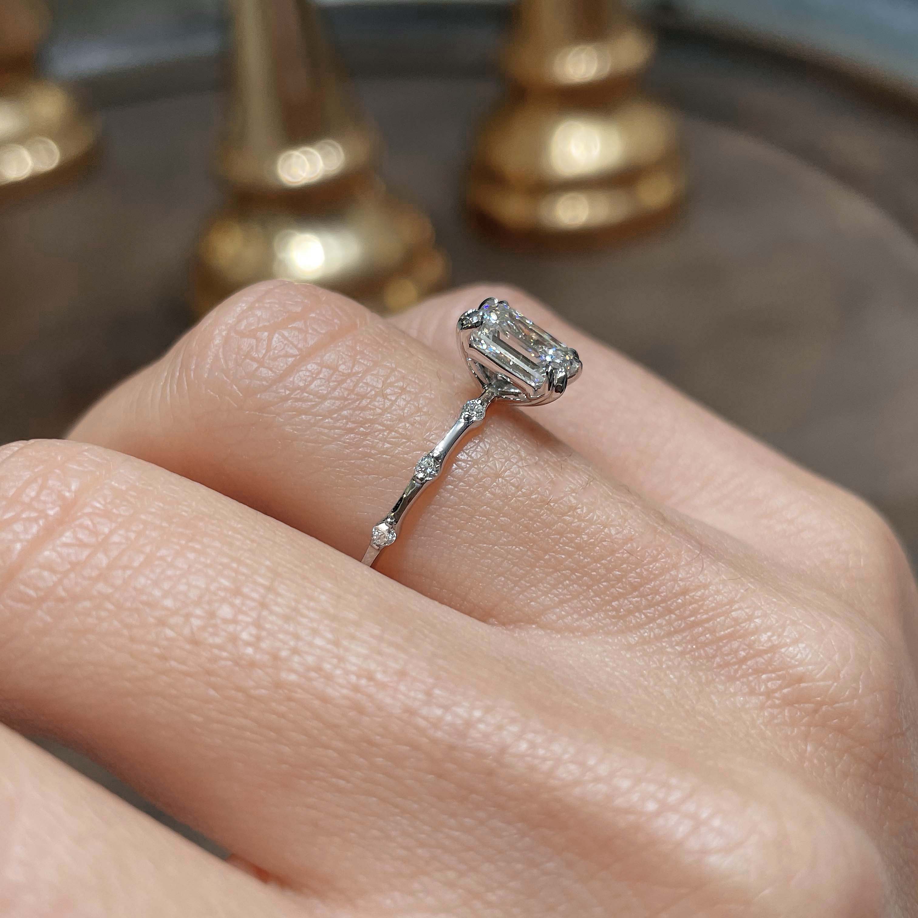 Wilma Diamond Engagement Ring -14K White Gold