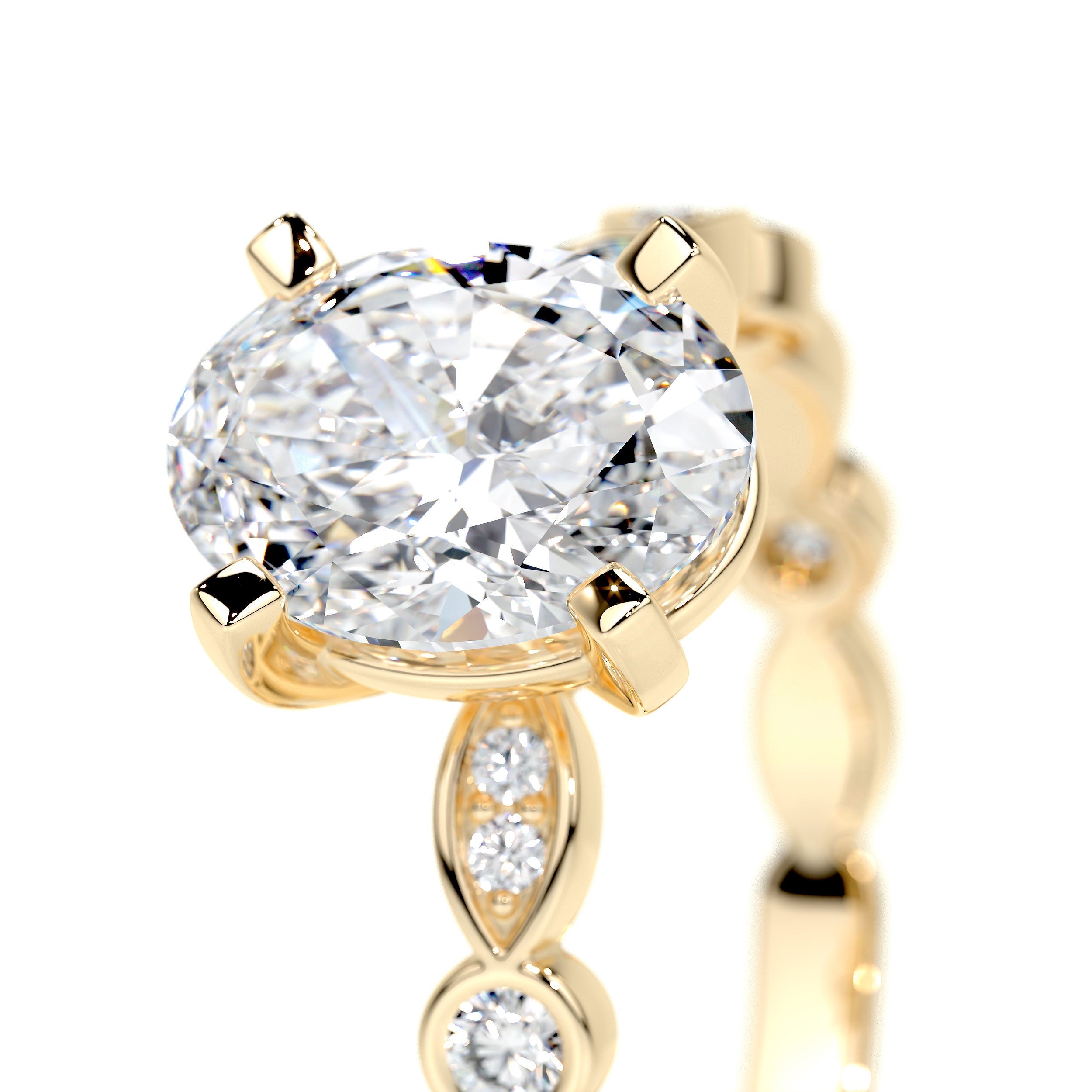 Amelia Lab Grown Diamond Ring -18K Yellow Gold