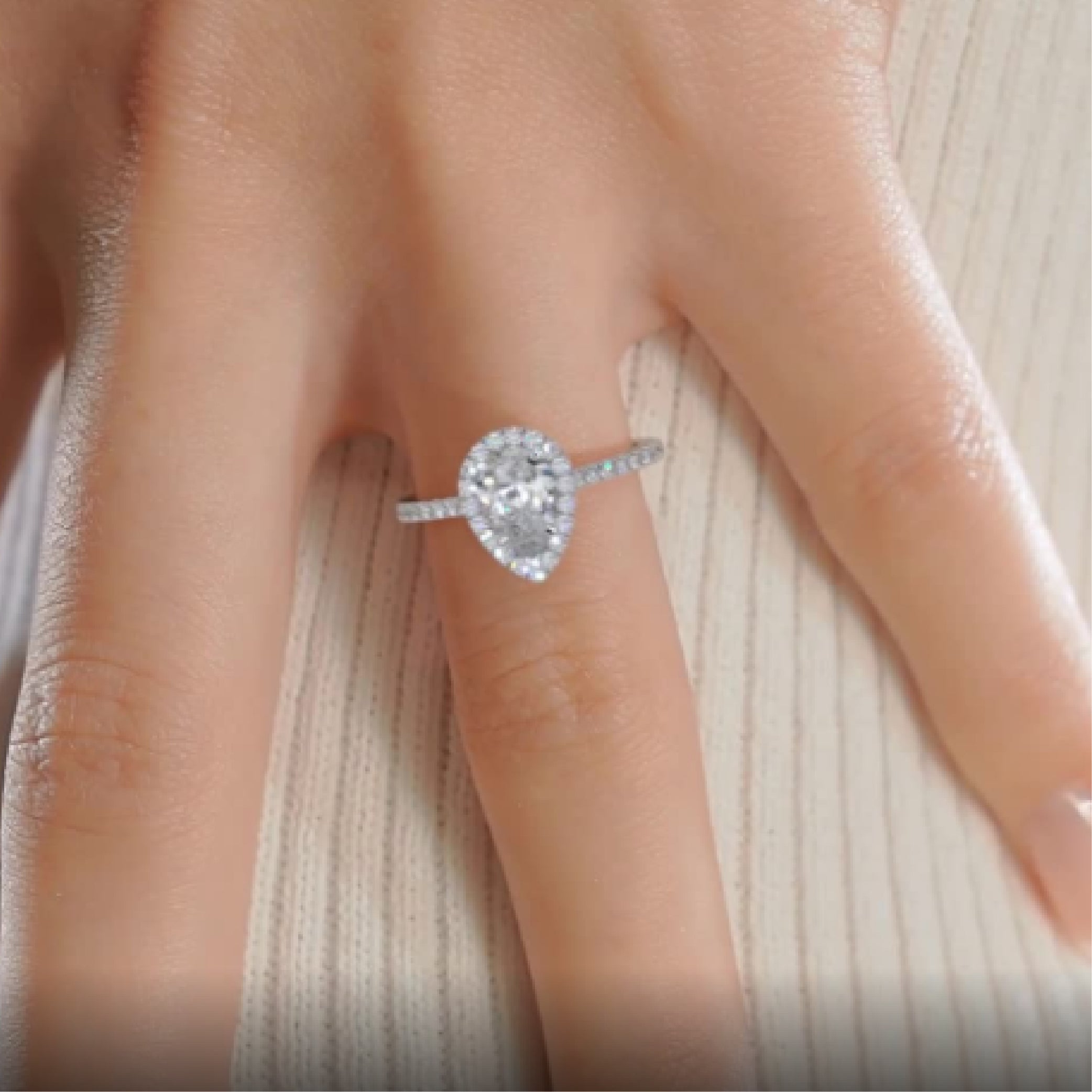 Sophia Diamond Engagement Ring -14K White Gold