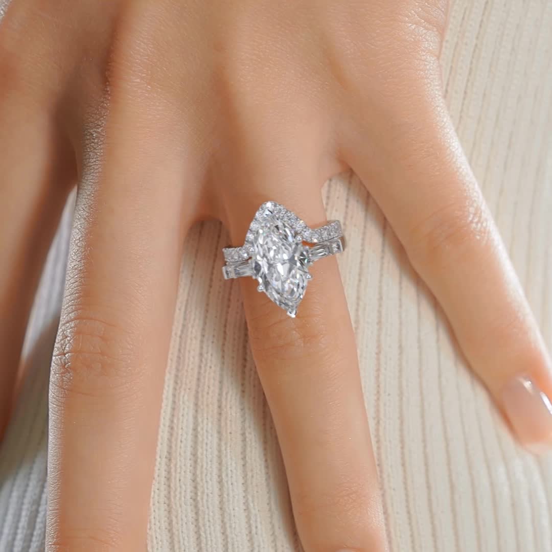 Tessa Diamond Bridal Set -14K White Gold
