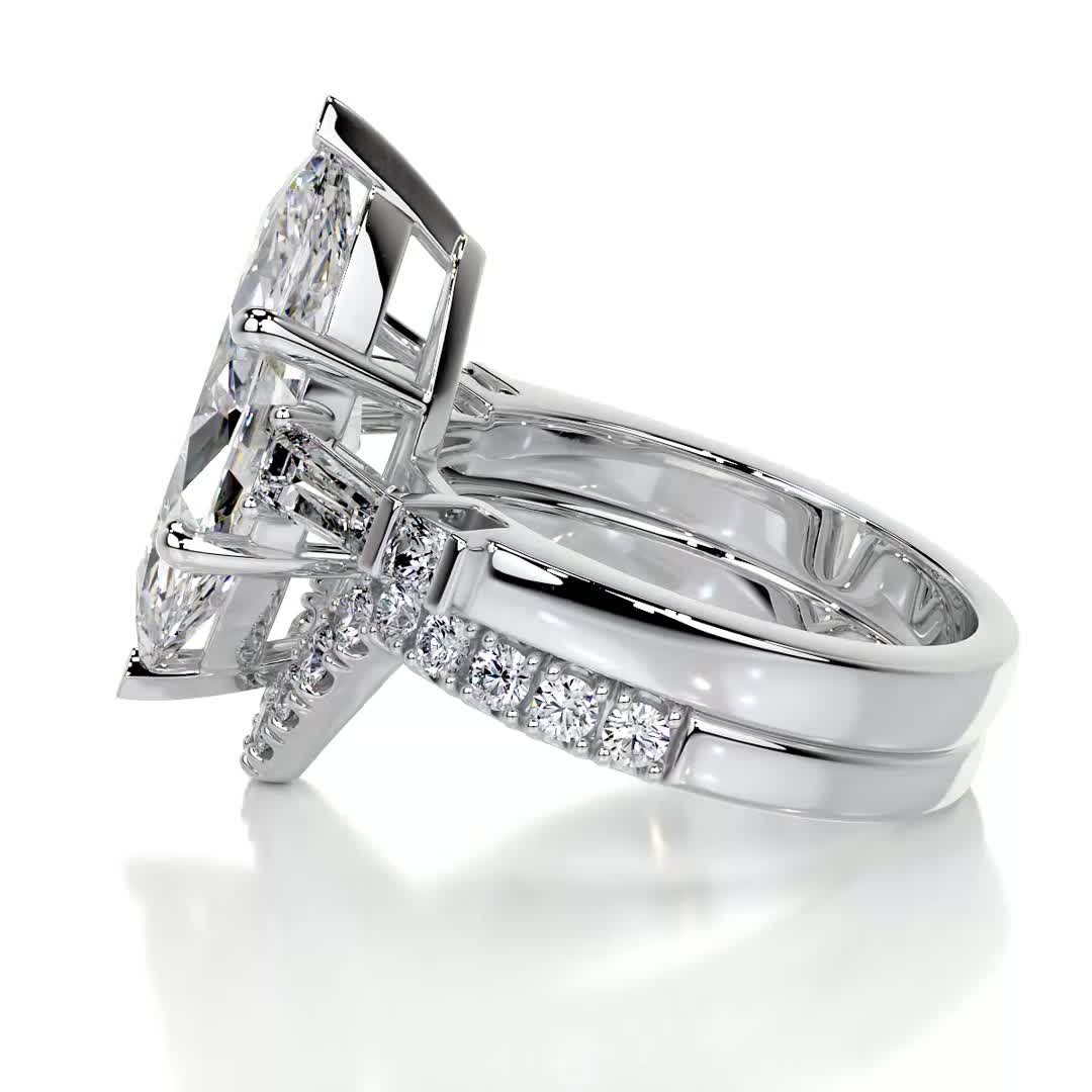 Tessa Diamond Bridal Set -14K White Gold