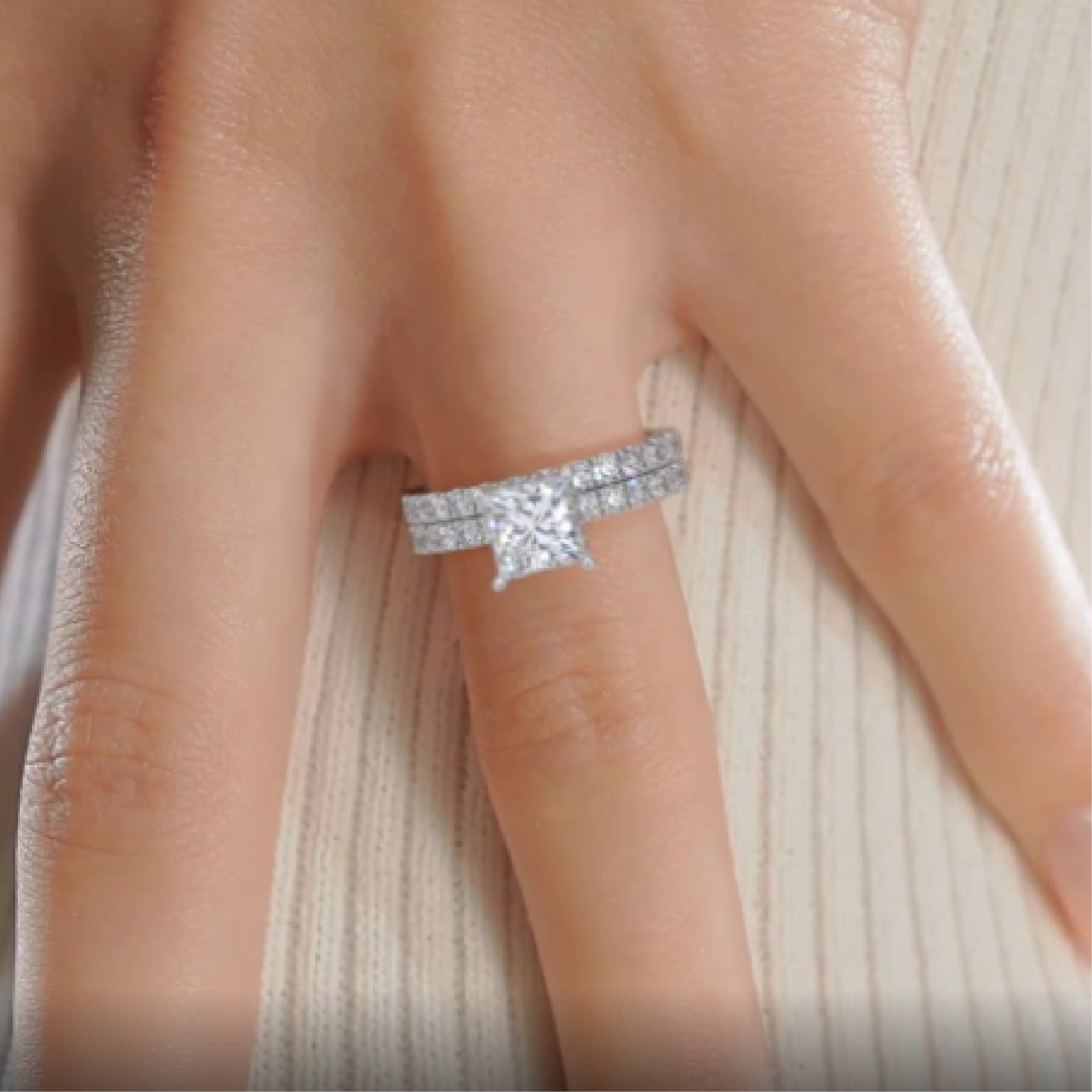 Sophia Lab Grown Diamond Bridal Set -14K White Gold