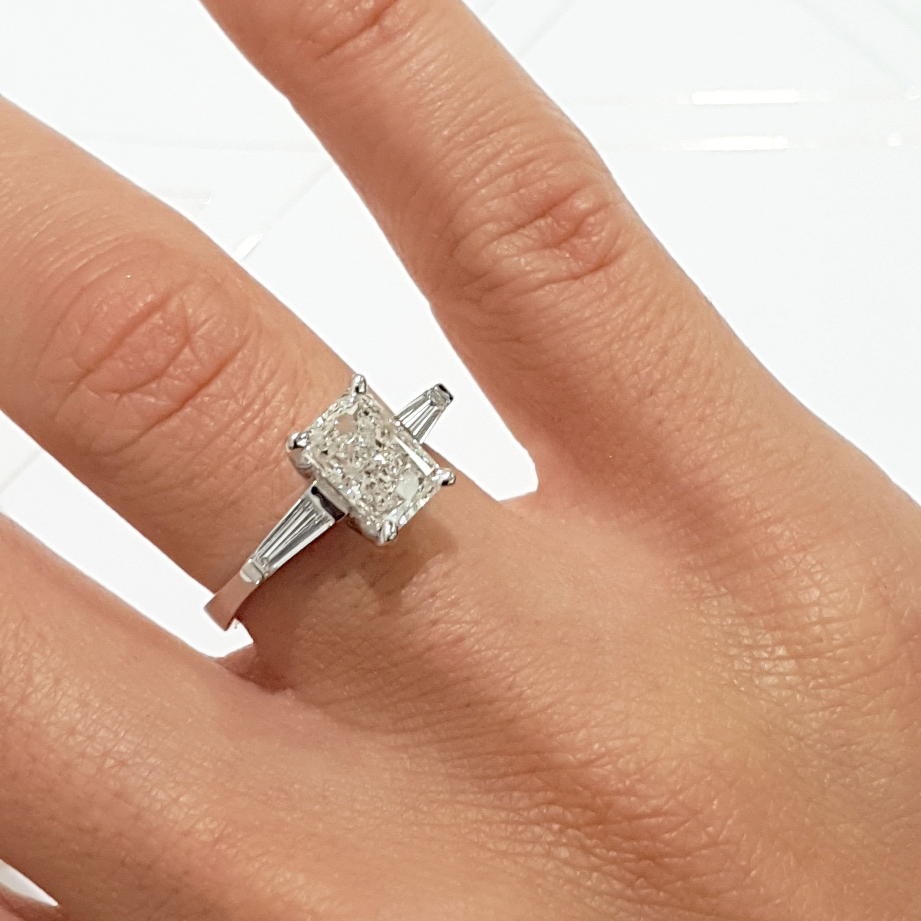 Skylar Diamond Engagement Ring -14K White Gold