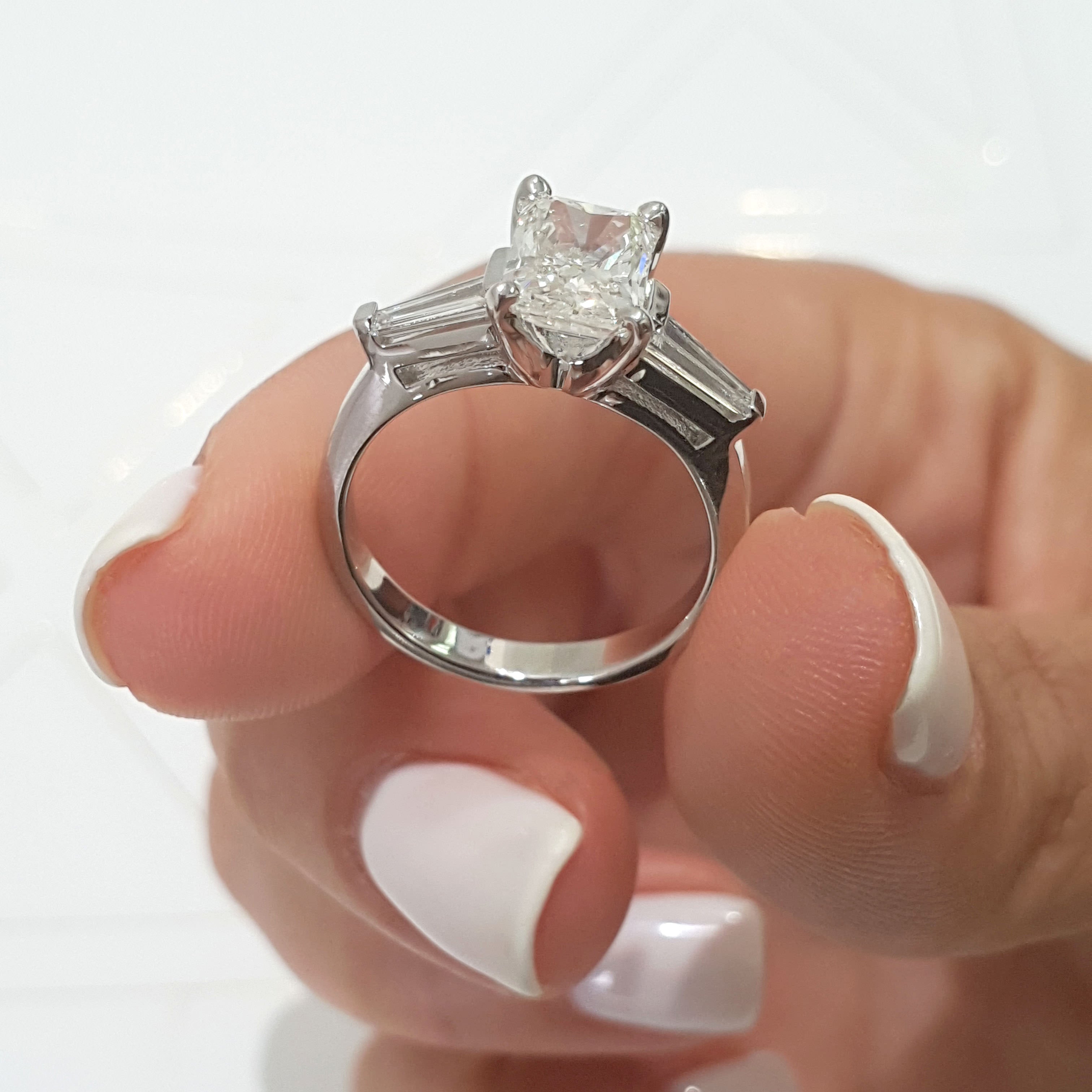 Skylar Diamond Engagement Ring -14K White Gold