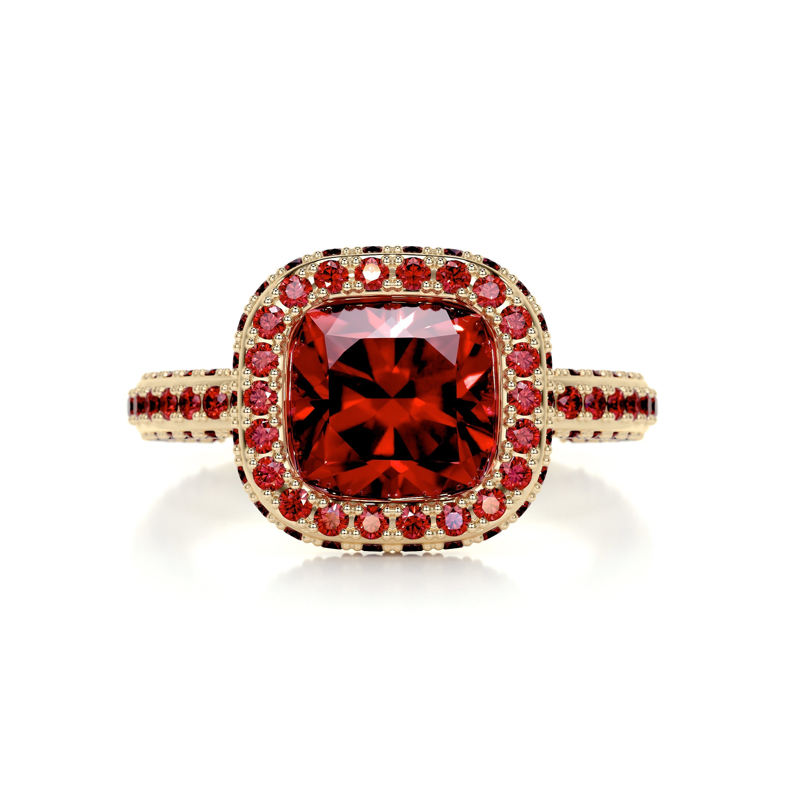 Kim Gemstone Ring   (4 Carat) -18K Yellow Gold
