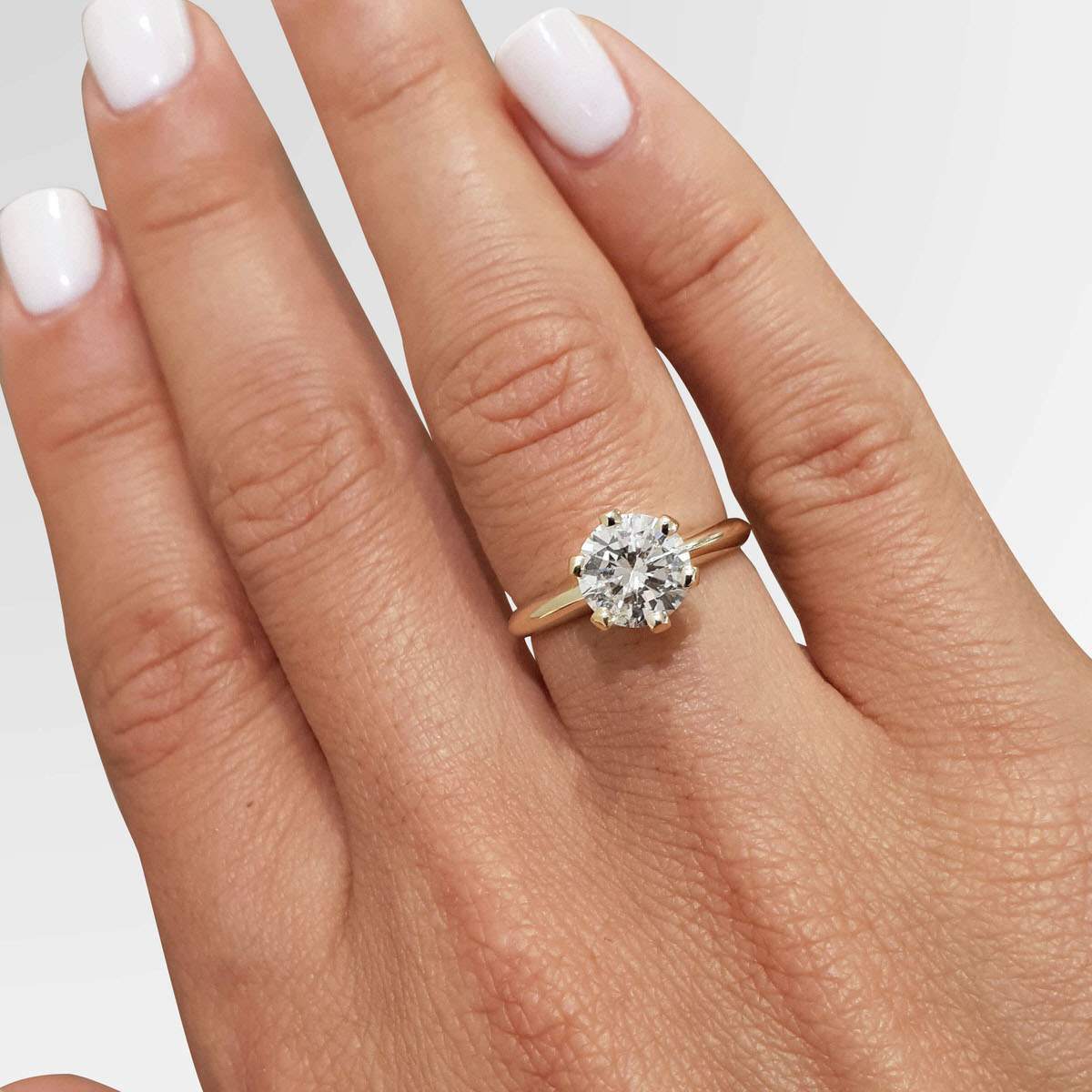 Alexis Diamond Engagement Ring -18K Yellow Gold