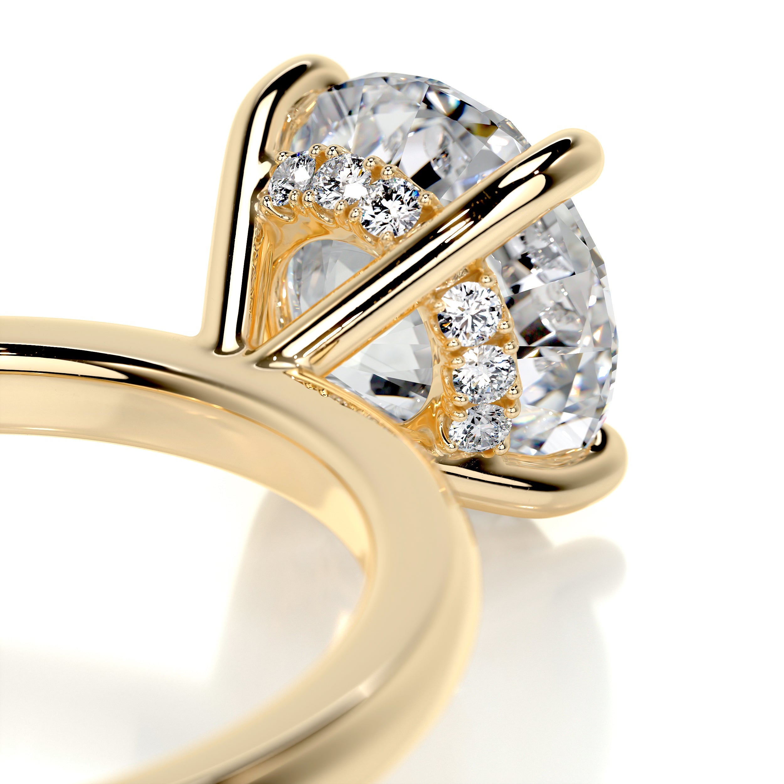 Cynthia Diamond Engagement Ring -18K Yellow Gold
