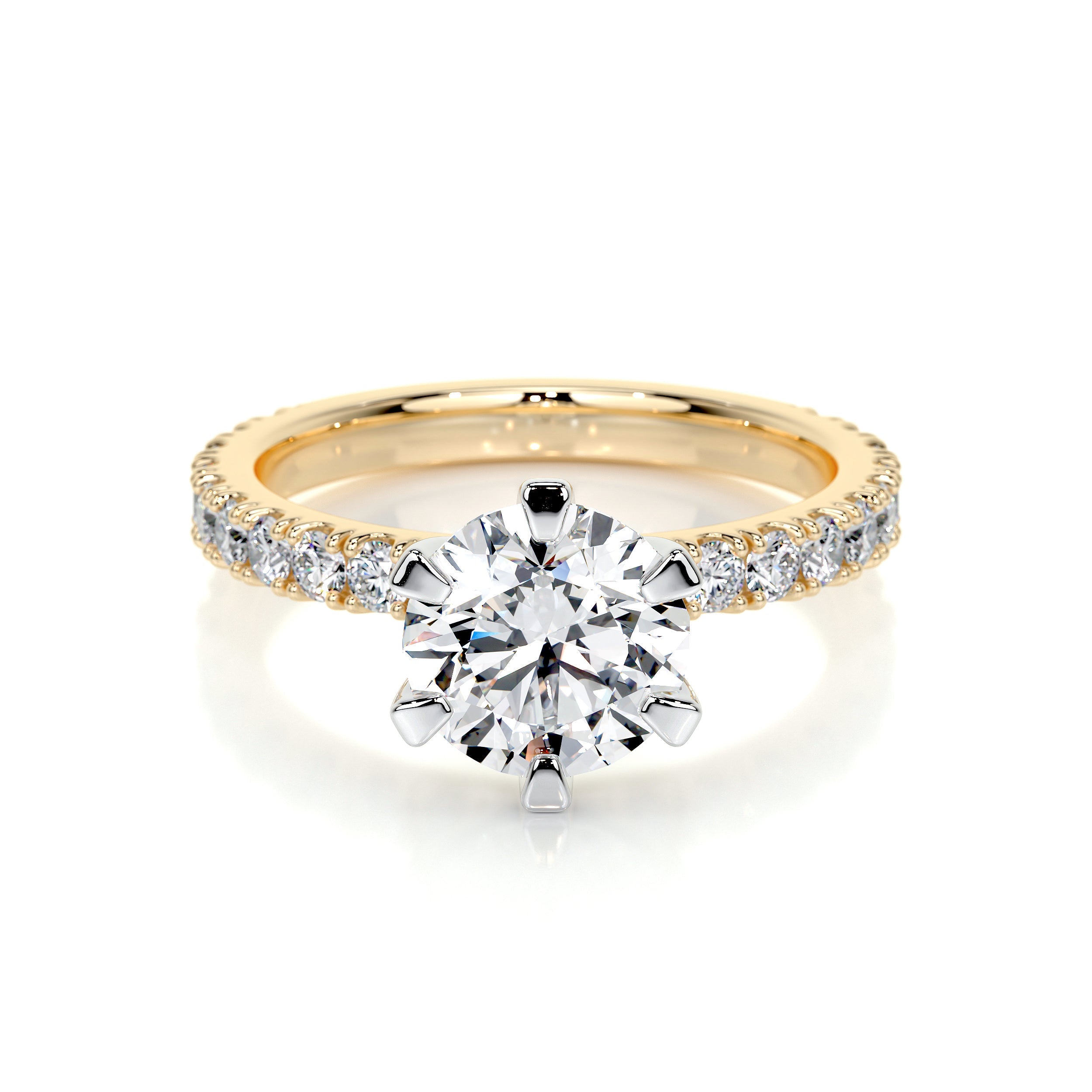 Veronica Lab Grown Diamond Ring -18K Yellow Gold