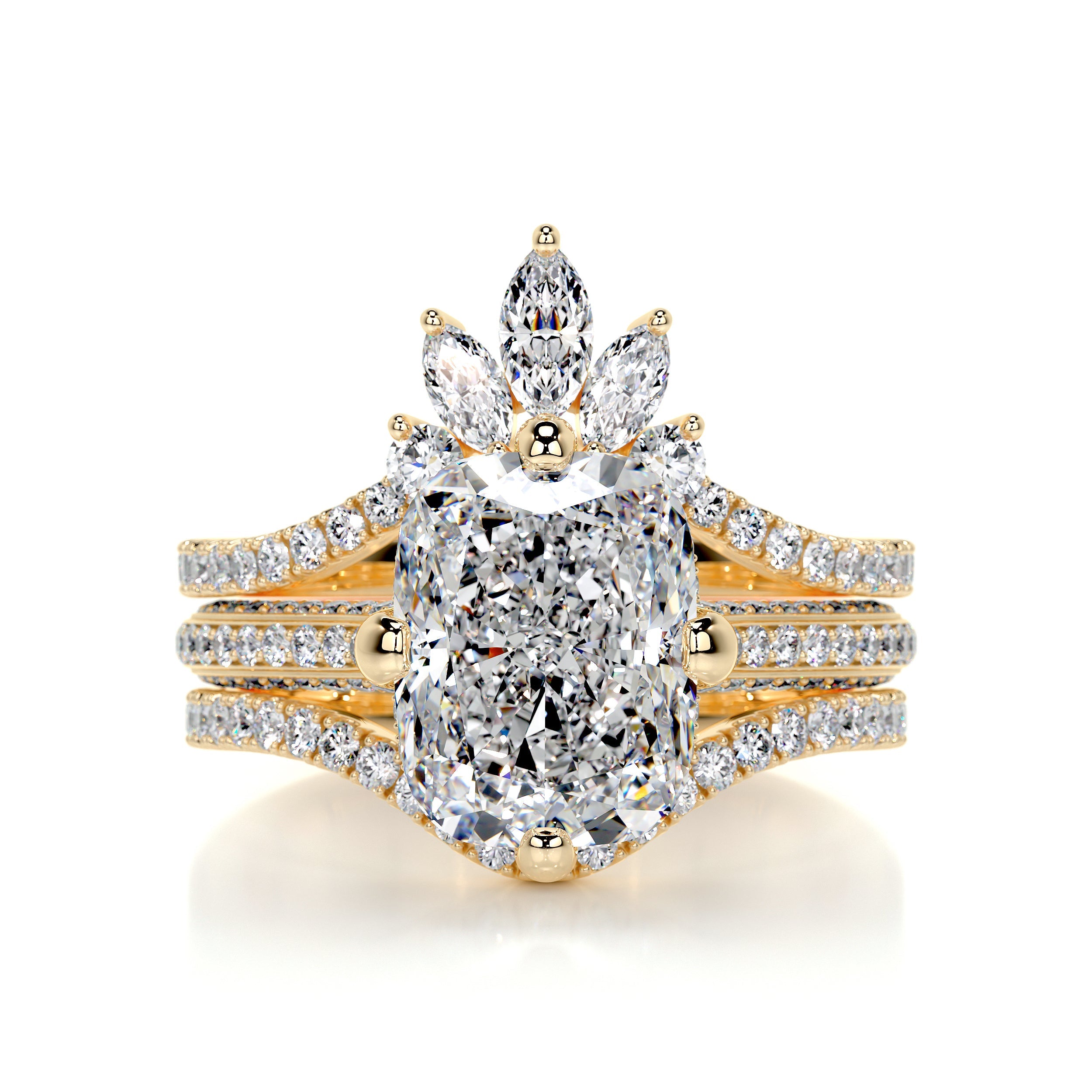 Lauren Diamond Bridal Set -18K Yellow Gold