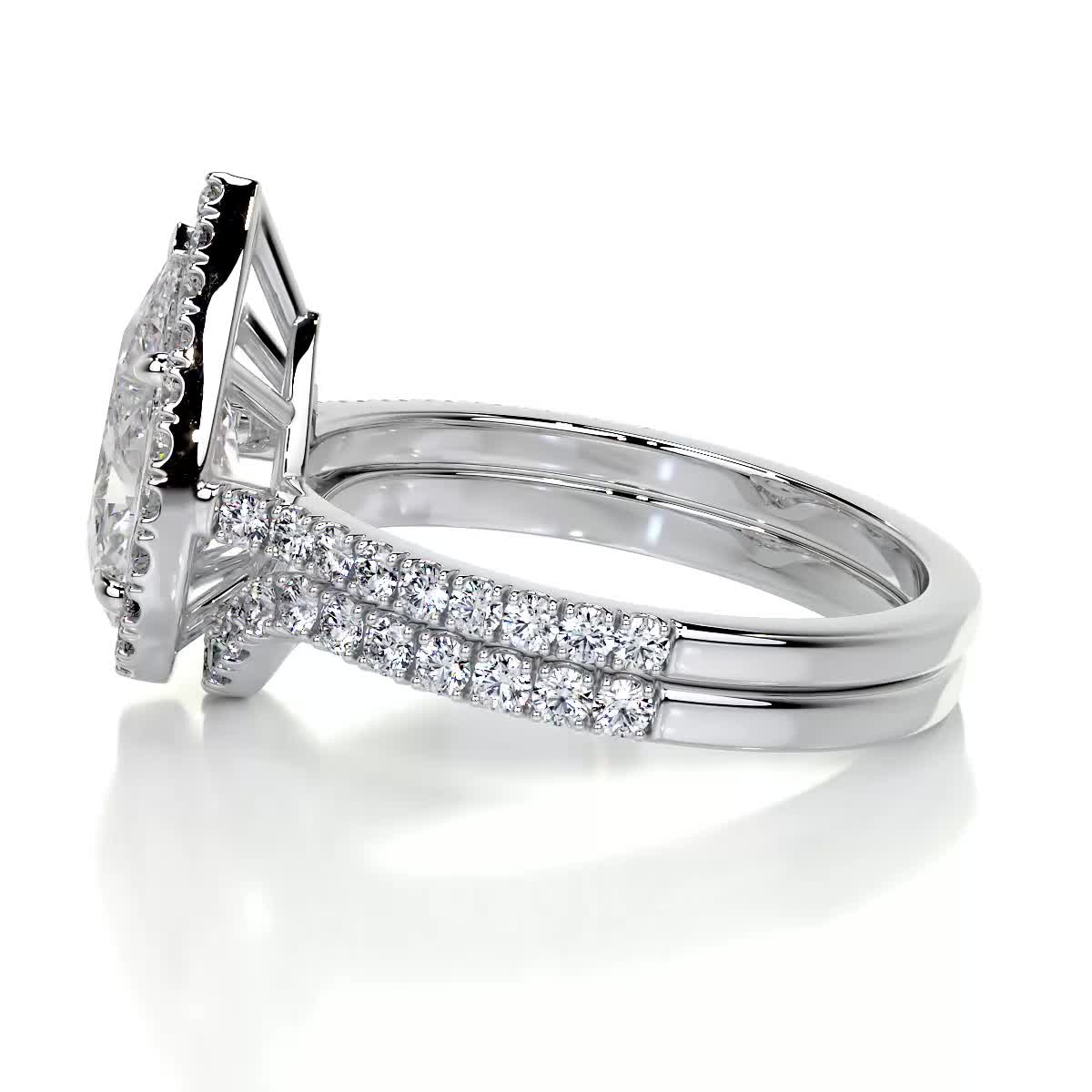Sophia Lab Grown Diamond Bridal Set -14K White Gold