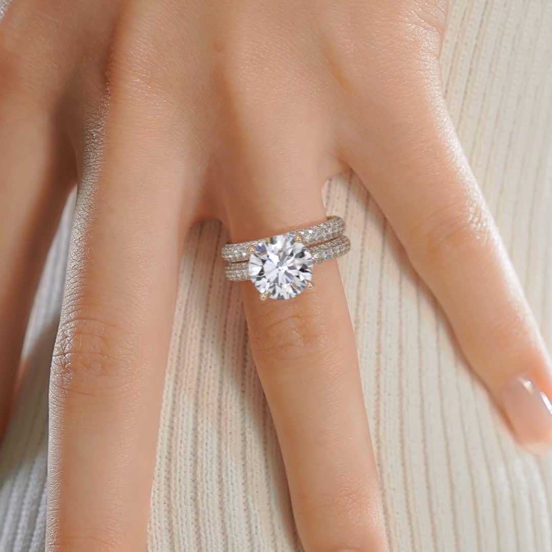 Helena Diamond Bridal Set -18K Yellow Gold
