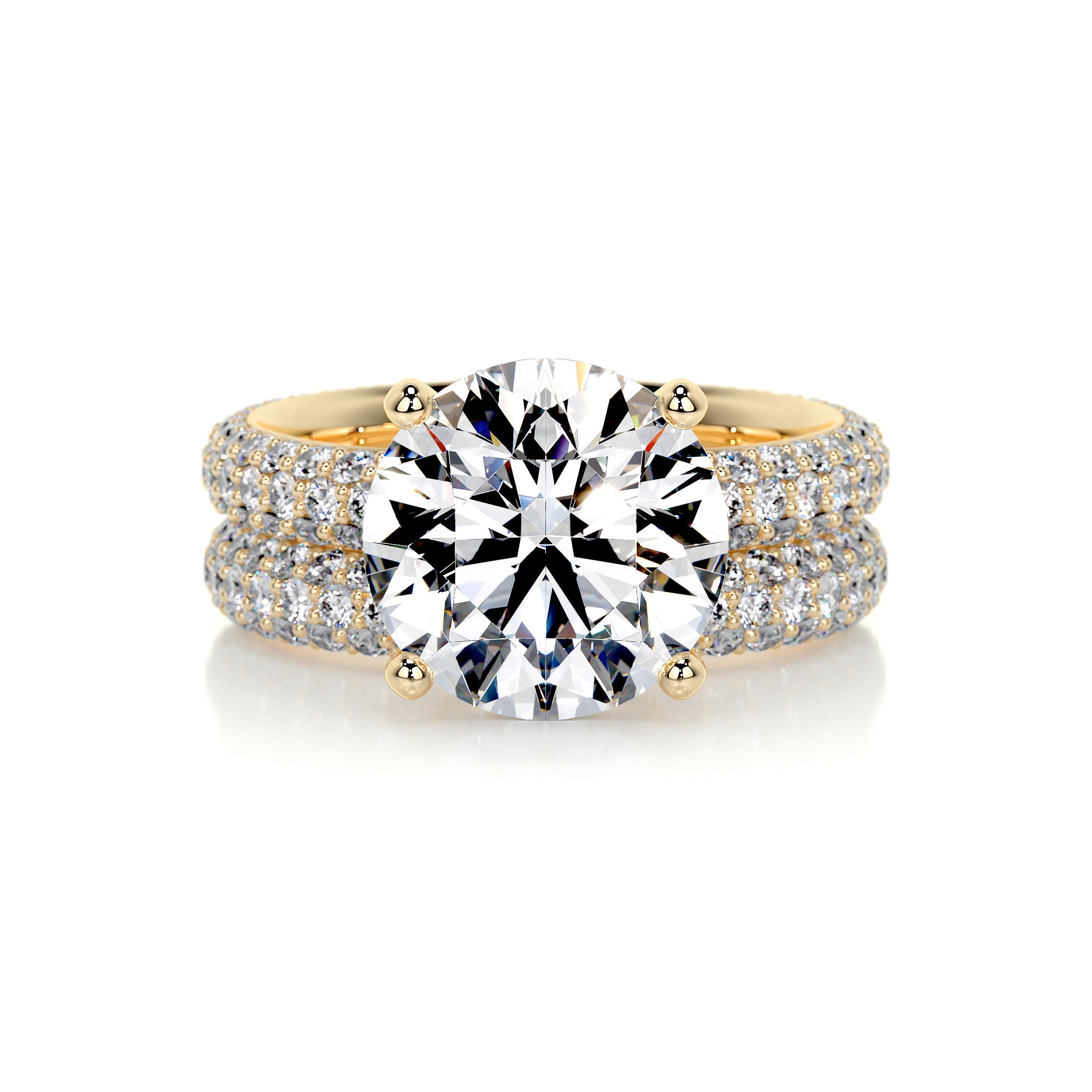 Helena Diamond Bridal Set -18K Yellow Gold
