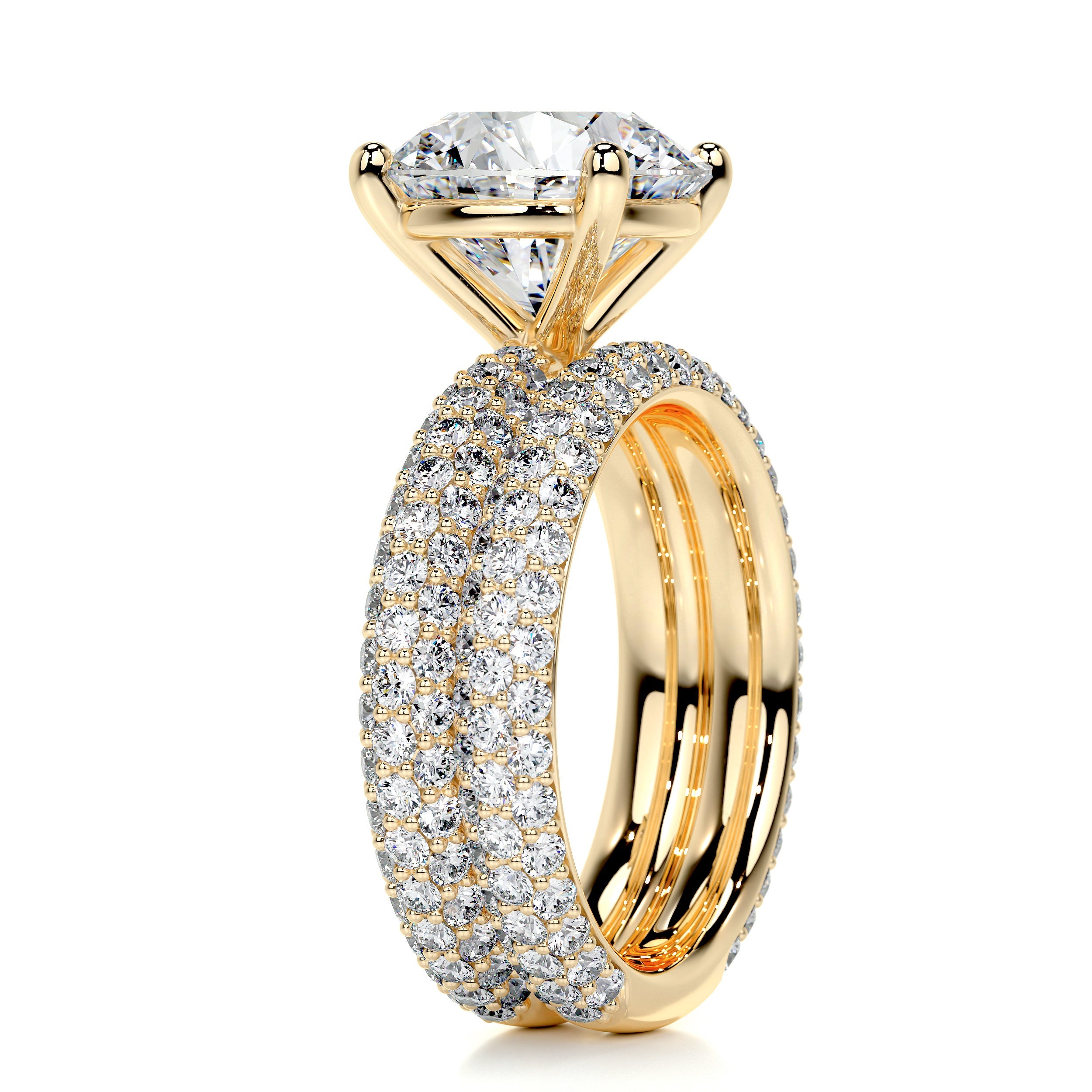 Helena Diamond Bridal Set -18K Yellow Gold