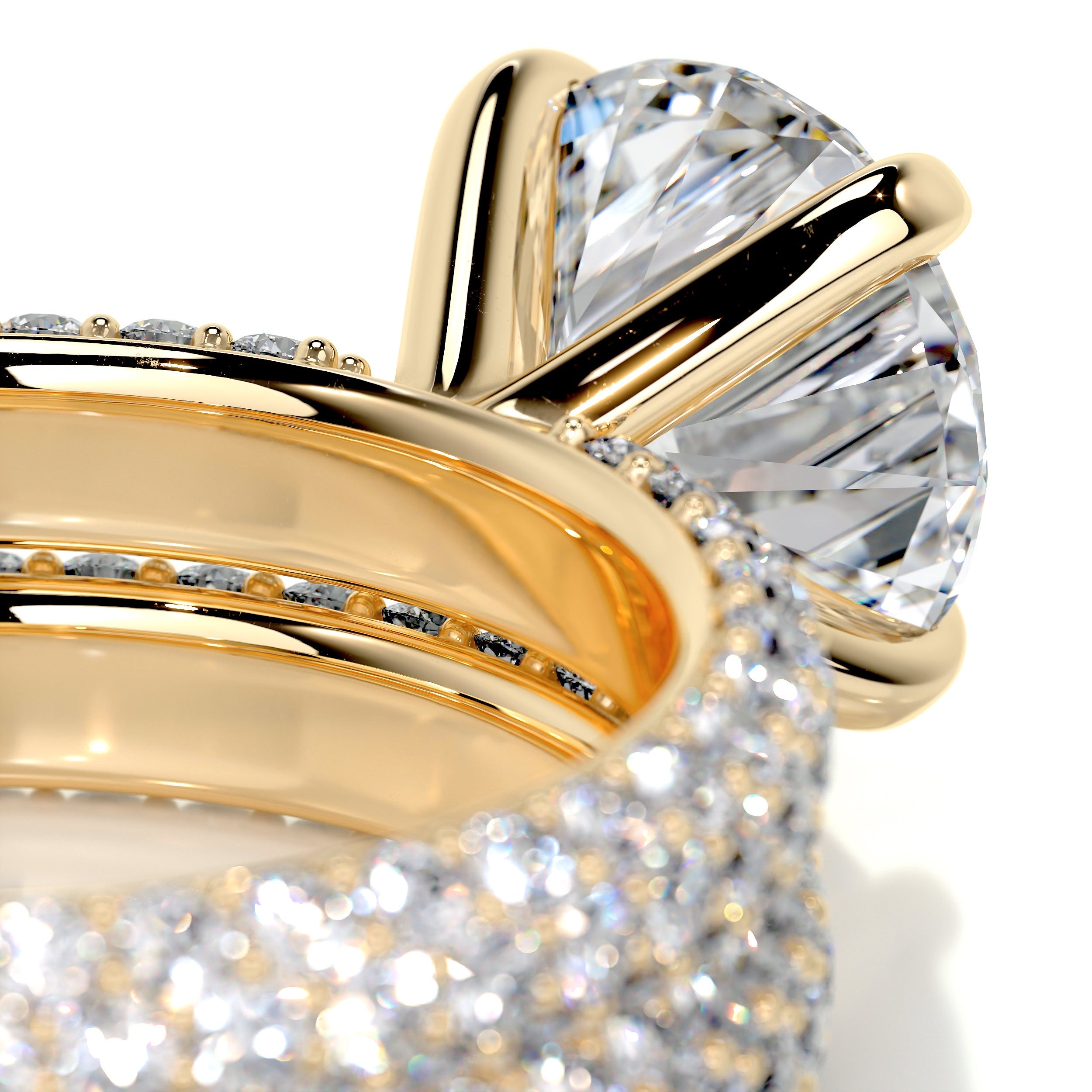 Charlotte Diamond Bridal Set -18K Yellow Gold